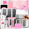Pink DIY Lash Extension Kit 966Pcs for False Eyelash Extensions & Grooming