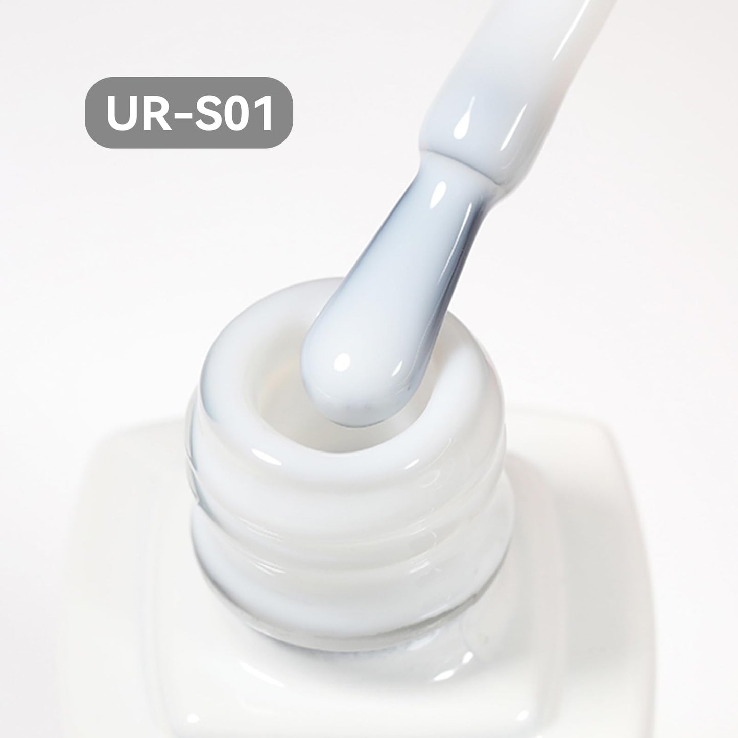 UR SUGAR Milky Wihte Gel Nail Polish - 12ml (0.4 Fl Oz) All-in-One Step Gel Polish Soak Off LED/U V Lamp DIY Salon Manicure at Home Long Lasting Glossy Finish Home Nail Salon Gift for Women & Girls