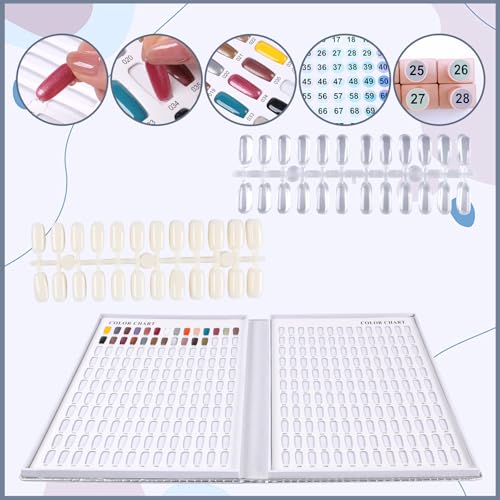 Cre8tion Soft Gel Nail Tips, Medium Stiletto Shape, 602 Tips in 14 Sizes (00-9) for Professional Nail Extensions