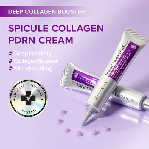 Mary&May Spicule Retinol PDRN Cream - Korean Face Moisturizer with Marine Spicules & Nano Liposome Retinol - Pore Texture Firming Treatment, Ceramide Panthenol for Sensitive Skin, 15g / 0.5 oz