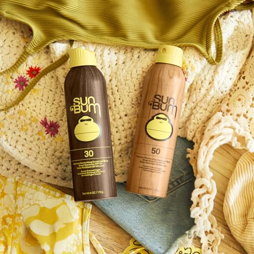 Sun Bum Sunscreen Spray SPF 30 & 50 - 6 oz Pack of 2, Vegan, Water-Resistant, Broad Spectrum UVA/UVB, Vitamin E, Hawaii 104 Act Compliant
