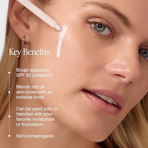 COOLA Organic Sun Silk Drops and Face Moisturizer with SPF 30, Dermatologist Tested Sunscreen with Plant-Derived BlueScreen Digital De-Stress Technology, 1 Fl Oz