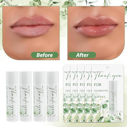 Vanilla Lip Balm Set - 30 Bulk Wedding & Party Favors, Bridal Gifts