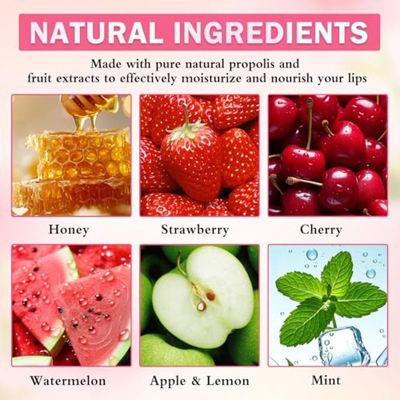 6PCS Honey Pot Lip Balm,Moisturizing Beebalm Lip Balm,Repair Bee Lip Balm Honey Pot,Fruity Lip Sleeping Mask,Hydrating Lip Mask Overnight,Reduces Lip Lines Lip Care Products