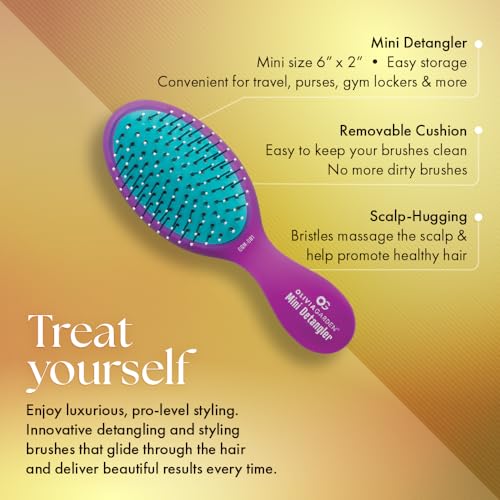Olivia Garden OG Detangler Brush ? Removable Cushion, Gentle Scalp Massage & Detangling for Wet or Dry, Fine to Medium Hair