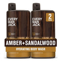 Every Man Jack Amber + Sandalwood Hydrating Body Wash for Men 24oz 2-Pack