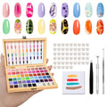 Multicolor 57 Colors Patting Gel Polish Palette Kit for Ombre Nail Art - GZIXBDA