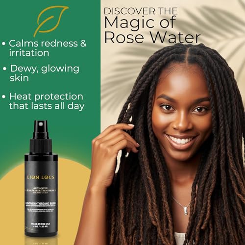 Lion Locs Organic Rosewater Moisturizing Spray 8oz for Hair & Skin - Original Pack