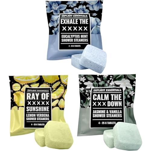 Exhale Shower Steamer Trio Set - Aromatherapy Gift for Relaxation & Stress Relief
