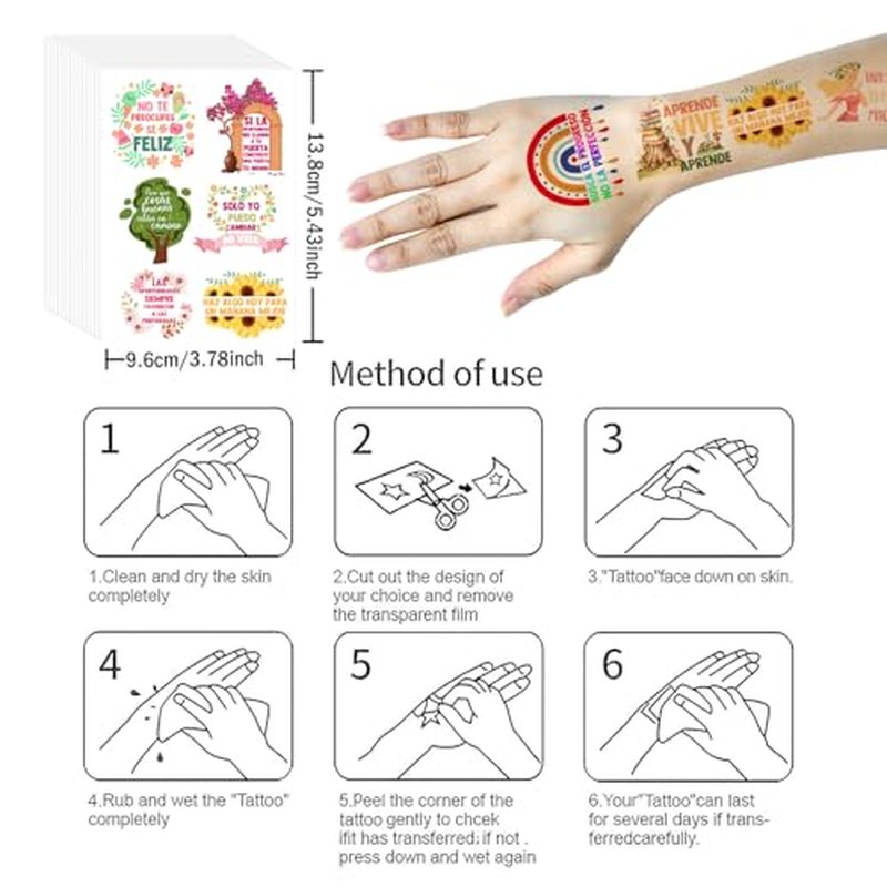 100 PCS Marigold Flower Temporary Tattoos Themed Birthday Party Decorations Favors Supplies D?cor Mexico Dia de Los Muertos Day of The Dead Tattoo Stickers Gifts For Game Boys Girls Classroom School