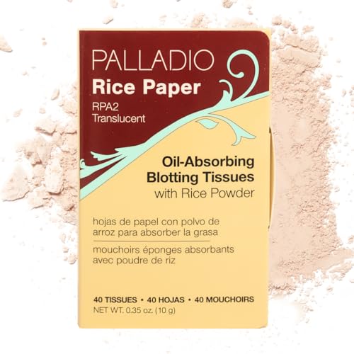 Rice Paper Facial Tissues for Oily Skin 40 Count Pack of 3 - Translucent