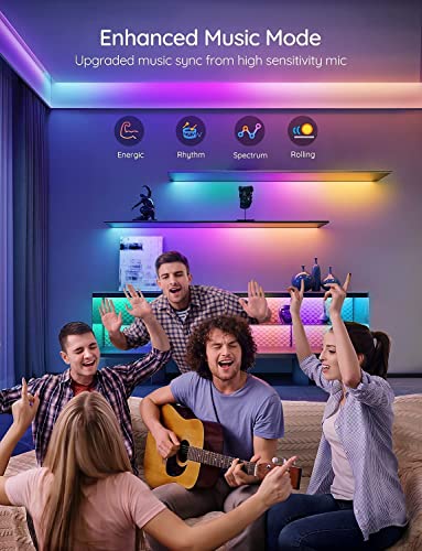 Govee 65.6ft RGBIC LED Strip Lights - Smart WiFi Color Changing Lighting, Alexa & Google Compatible