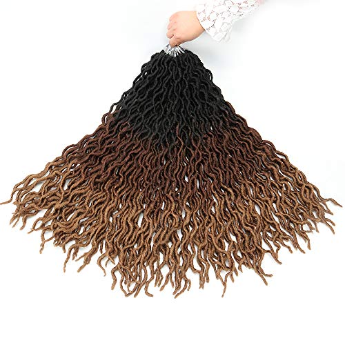 Eliza 24 Inch Wavy Gypsy Faux Locs Crochet Hair OM3T3027 - 7 Packs Goddess Locs for Black Women