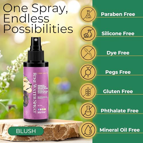 Blush Rosewater Spray for Dreadlocks & Hair - 8 Fl Oz Vegan Moisturizer