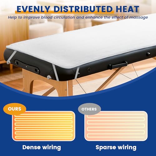Massage Table Warmer Heating Pad Professional Bed with 4 Timer, 8