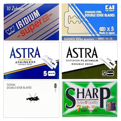 Razor Blades Club 35 Quality Double Edge Razor Blades Sampler (6 different brands)