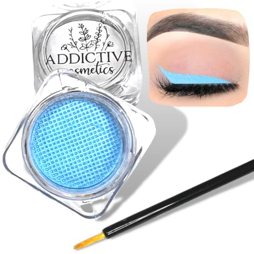 Wet Liners Parent- Cake Eyeliner with Applicator Brush - Water Activated Dry Pressed Eyeliner - Long-Lasting, Vibrant Color, Smudge Resistant - Vegan Cruelty Free Paraben Free (Soft Blue)