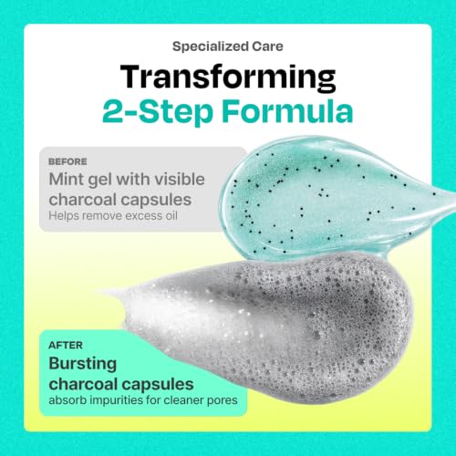 Celladix Mint Chocolate Charcoal Facial Cleanser with Brush for Oily Skin