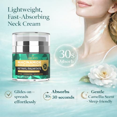 Face Neck Firming Cream Retinol Collagen Hyaluronic Acid Anti Aging Wrinkle Cream For Women Mens Face Neck Chest Jawline Tighten and Lift1.7 fl.oz