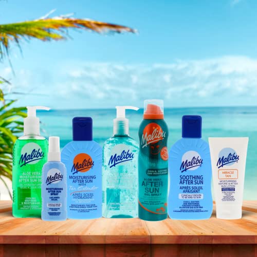 Malibu After Sun Lotion 3.4 fl oz ? Cooling Aloe Vera & Vitamin E Moisturizer for Sunburn Relief, Hydrating Post Sun Care for Face & Body, Fast-Absorbing, Made in UK