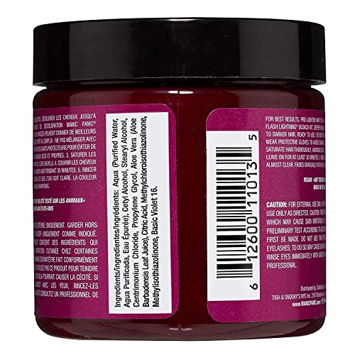 Manic Panic Fuchsia Pink Semi-Permanent Hair Dye 4oz - Vibrant, Vegan & Cruelty-Free
