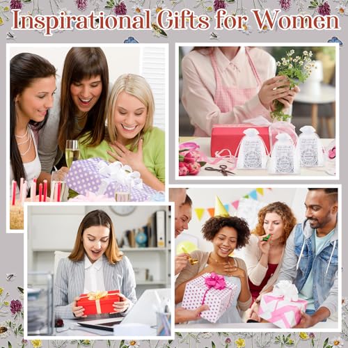 Inspirational Compact Mirror Set for Women - Wildflower, 50 Pack with Cards & Bags