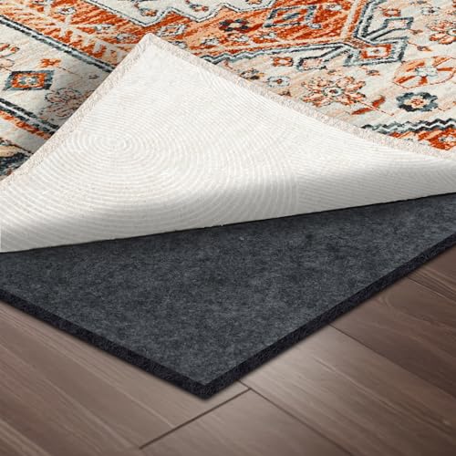 8' x 10' Waterproof Non-Slip Rug Pad - 1/4 Inch Thick Felt Carpet Cushion