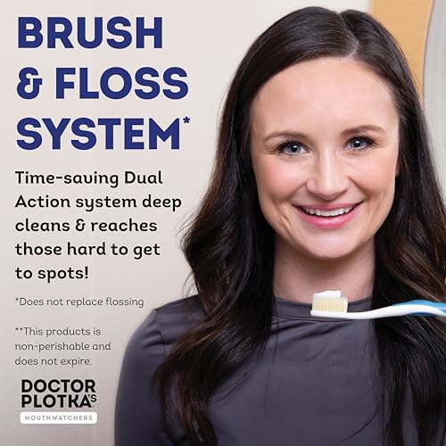 MOUTHWATCHERS Soft Flossing Manual Toothbrush Pack of 6 (2 x 3)