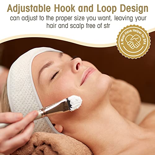 Multicolor Spa Headbands 25 Pack - Adjustable Hair Wrap for Face & Hair Care