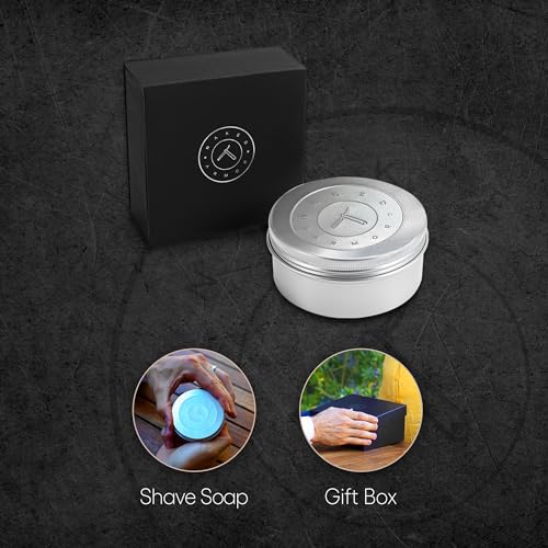 Naked Armor Noah’s Organic Shaving Soap for Men, 7oz Tin, Neutral Scent