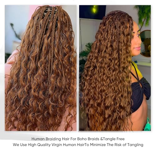 Deep Wave Human Braiding Hair 22 Inch 100g No Weft Curly Extensions