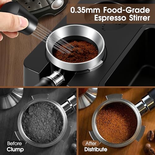 54mm Espresso Accessories Kit with Tamping Station & Knock Box - Fits Breville Bambino & More