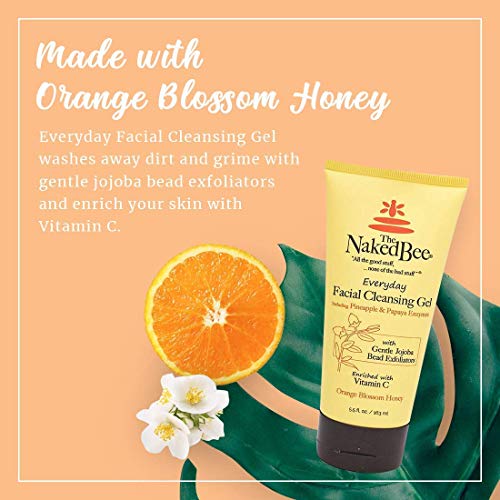 The Naked Bee Bundle Vitamin C Face & Body Moisturizing Sunscreen + Orange Blossom Honey Everyday Facial Gel 5.5 oz + Orange Blossom Honey Lotion and Lip Balm Set