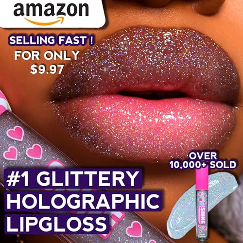 Shop Stunner Shades | Stunn Shine, Glittery Holographic Lip Gloss For A Sparkly Finish, Infused With Coconut Oil, Vegan & Cruelty-free, (Glittery Clear, 0.15 Fl Oz)