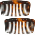 Hair Side Comb Tortoise Shell with Crystals - 4 Inch French Twist Hair Clips
