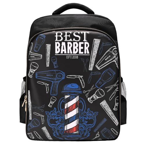 Barber Supplies Bag Organizer for Clippers and Supplies, Portable Hairstylist Clipper Backpack Travel Barber Shop Tools Bag