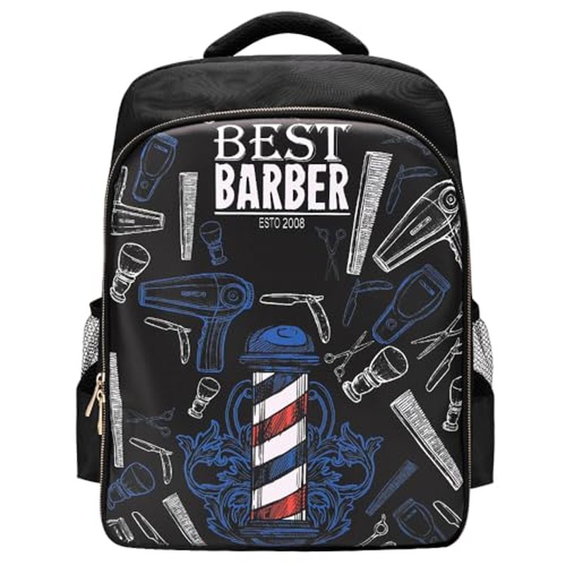 Barber Supplies Bag Organizer for Clippers and Supplies, Portable Hairstylist Clipper Backpack Travel Barber Shop Tools Bag