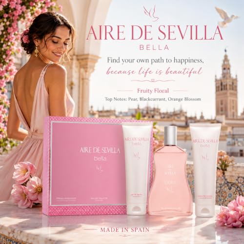 Women’s Fragrance Gift Set with Eau de Toilette, Body Gel & Lotion - Travel Size