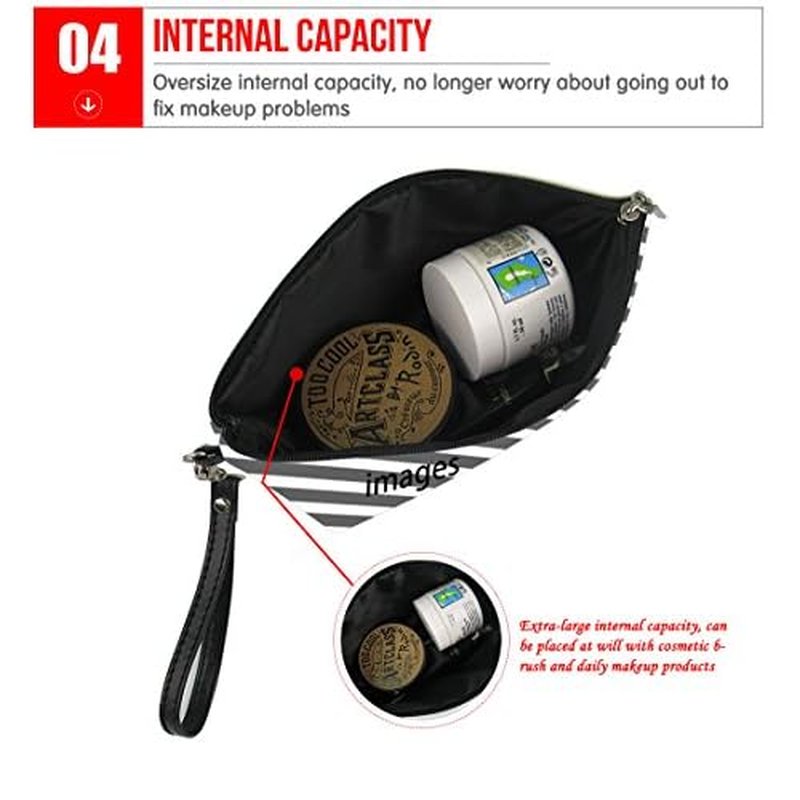 Amzbeauty Leopard Makeup Bag Gift Women Girls Leather Purse Toiletry Pouch Travel Cosmetic Bags