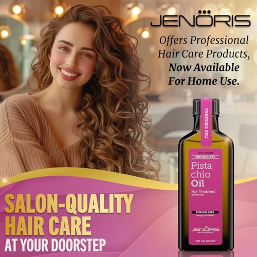 Jenoris Pistachio Oil Hair Serum 3.38 Fl Oz for Frizz & Damage Repair - Lightweight Hair Oil for Shine & Split-End Treatment - Variation of THIS listing