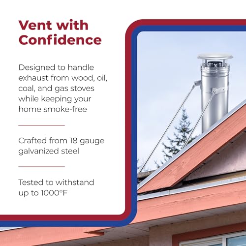Duravent DuraPlus 6in. x 12in. Stainless Steel Chimney Pipe - Triple-Wall Insulated