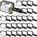 Silkfly Clear Toiletry Bag PVC Travel Cosmetic Bag with Handle Strap Makeup Pouch with Zipper Summer Vacation Salon Graduation Gift End of the Year Gifts(Black,24 Pack)
