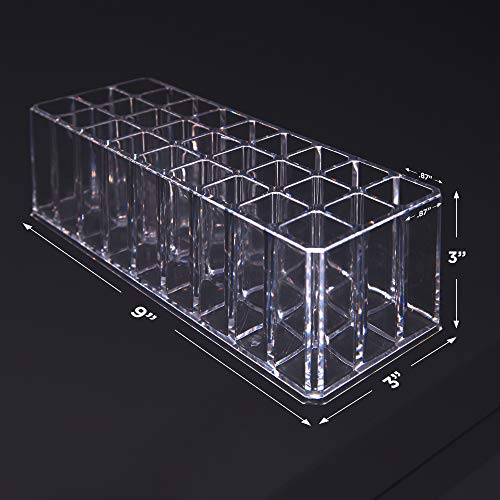 FAJ Acrylic Makeup Organizer with 27 Compartments for Vanity & Drawer Storage