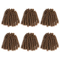 Toyotress 12 Inch Wand Curl Crochet Hair 6 Packs F30/27 Chocolate Brown Jamaican Bounce