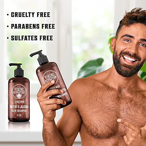 Men's Shampoo & Conditioner Set - Sandalwood, 17 oz, Pack of 2 - Thinning Hair Care