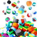100 Pcs 3ml Silicone Wax Containers - Colored, Leakproof Storage Set with Lids