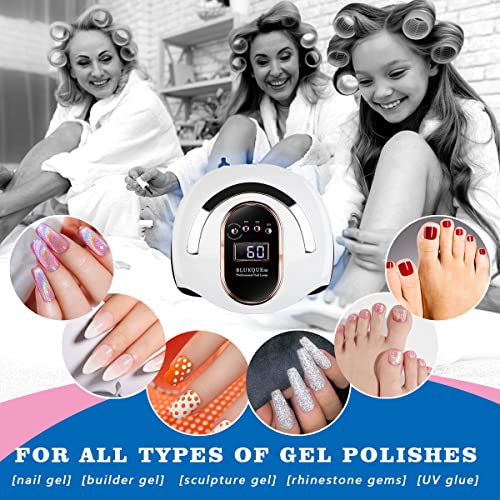 W&H 168W UV LED Nail Dryer for Gel & Regular Polish - Fast Curing Lamp