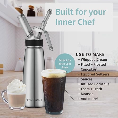 Professional Stainless Steel Whipped Cream Dispenser 500ml for Home & Commercial Use