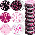 48 Pcs Breast Cancer Awareness Mini Mirrors Gifts Bulk Pink Ribbon Compact Folding Makeup Mirrors Breast Cancer Awareness Accessories Gift for Women Friends(Stylish Pattern)