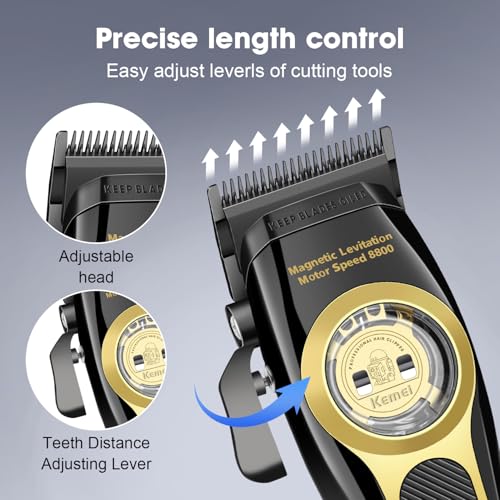 Cordless Professional Hair Clippers for Men with Adjustable Blade & USB Rechargeable Motor